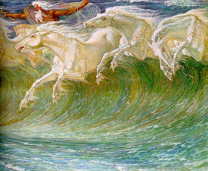 Crane, Walter The Horses of Neptune oil painting image